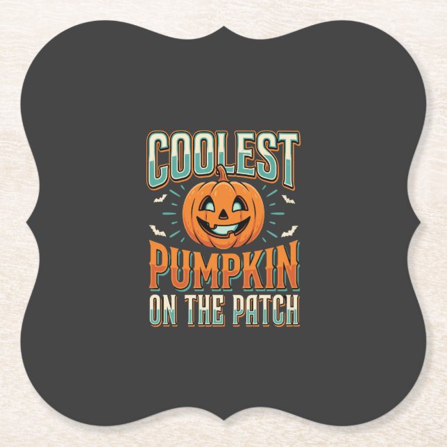 Dessous-de-verre En Papier Citrouille la plus cool sur le patch Design Hallow (Devant)