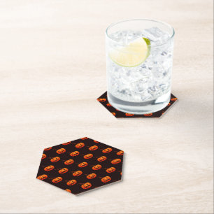 Dessous-de-verre En Papier Citrouilles d'Halloween, Citrouilles Orange Farce 