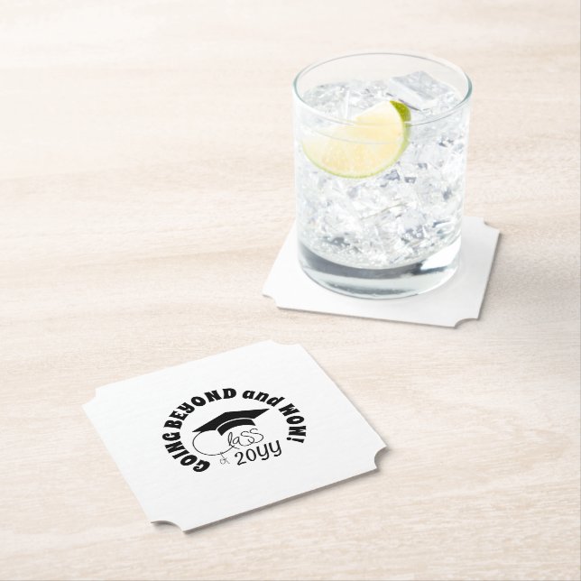 Dessous-de-verre En Papier Classe de devis Inspirationnel-Nom-Noir (En situation)