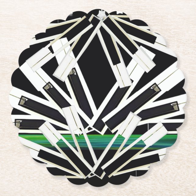 DESSOUS-DE-VERRE EN PAPIER CLÉS DE MINUIT (Devant)