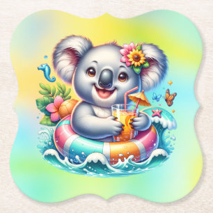 Dessous-de-verre En Papier Clipart de sublimation de koala d'été
