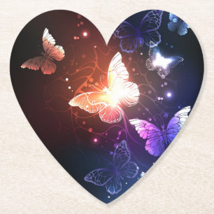 Dessous-de-verre En Papier Clowing Night Butterflies