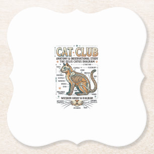 Dessous-de-verre En Papier Club Chat Anatomie du Chat Diagramme Scientifique