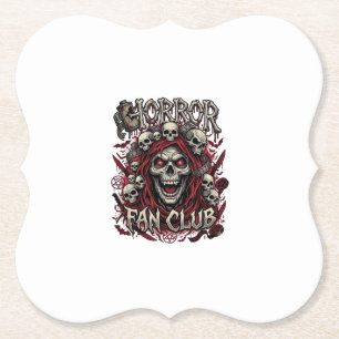 Dessous-de-verre En Papier Club de fans d'horreur Halloween Crâne Hurleur Cap