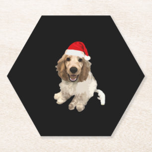 Dessous-de-verre En Papier Cocker de Noël Spaniel (blanc) Essential T-Shirt