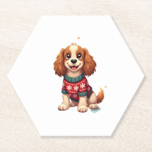 Dessous-de-verre En Papier Cocker Spaniel Fléau de neige