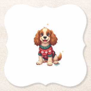 Dessous-de-verre En Papier Cocker Spaniel Flocon de Neige Glow