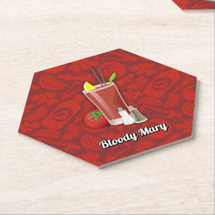 Dessous-de-verre En Papier Cocktail Bloody Mary