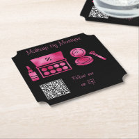 Code QR de Maquilleuse Glam Black & Hot Pink