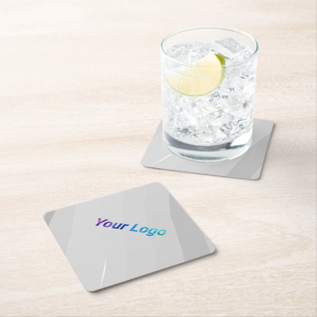 Dessous-de-verre En Papier Code QR personnalisé simple ajouter votre nom logo (En situation)