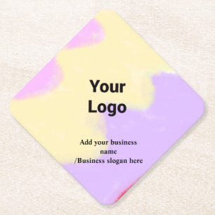 Dessous-de-verre En Papier Code QR personnalisé simple ajouter votre nom logo