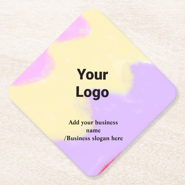 Dessous-de-verre En Papier Code QR personnalisé simple ajouter votre nom logo (Devant)