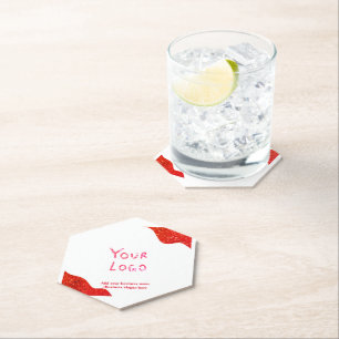Dessous-de-verre En Papier Code QR personnalisé simple ajouter votre nom logo