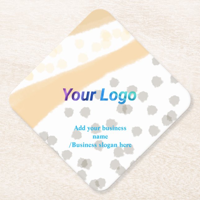 Dessous-de-verre En Papier Code QR personnalisé simple ajouter votre nom logo (Devant)