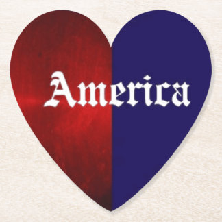 DESSOUS-DE-VERRE EN PAPIER COEUR AMÉRICAIN