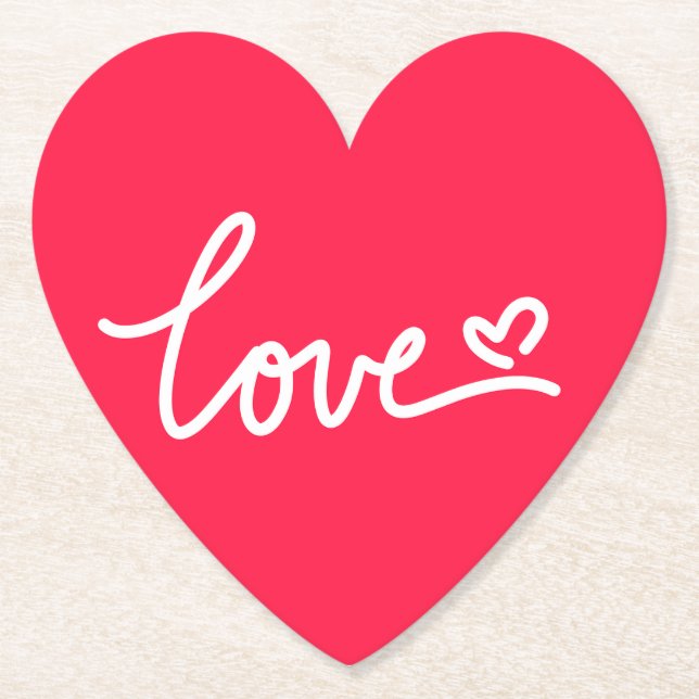 Dessous-de-verre En Papier Coeur amour dessous de verre mariage faveurs (Devant)