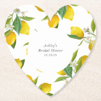 Coeur de douche nuptiale citron 