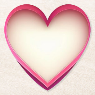Dessous-de-verre En Papier Coeur de la Saint Valentin coloré