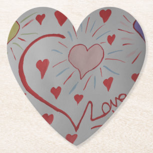 Dessous-de-verre En Papier Coeurs d'amour