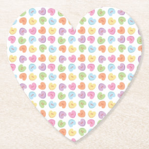Dessous-de-verre En Papier Colorée Valentine Candy Hearts Dessous de verre en