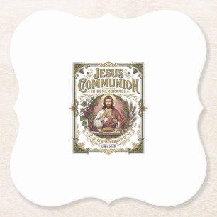 Dessous-de-verre En Papier Communion de Jésus Communion de Jésus Foi chrétien