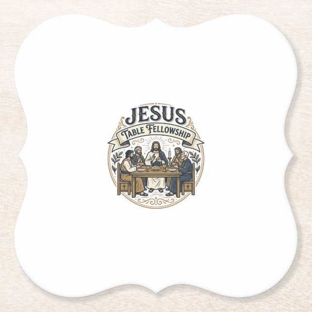 Dessous-de-verre En Papier Compagnon de table de Jésus Compagnon de table de  (Devant)