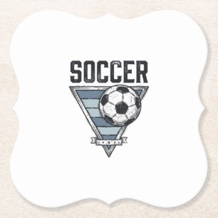 Dessous-de-verre En Papier Conception de chemise de badge de triangle de ball