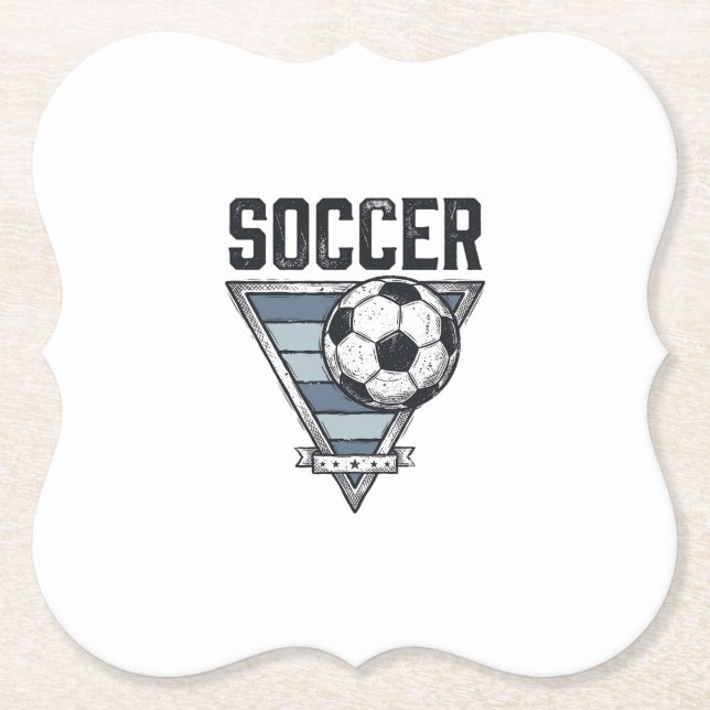 Dessous-de-verre En Papier Conception de chemise de badge de triangle de ball (Devant)