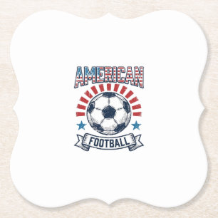 Dessous-de-verre En Papier Conception de chemise de ballon de football améric