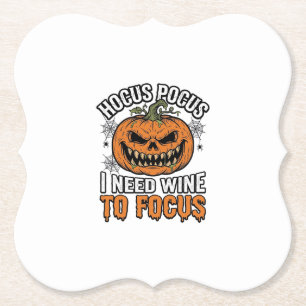 Dessous-de-verre En Papier Conception de chemise Halloween Citrouille de vin