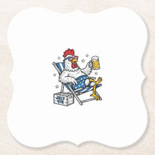 Dessous-de-verre En Papier Conception de chemise patriotique de bière de poul