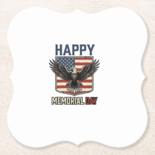 Dessous-de-verre En Papier Conception de chemise patriotique de la fête des a