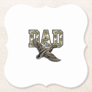 Dessous-de-verre En Papier Conception de chemise vectorielle Camo Papa Canard