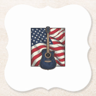 Dessous-de-verre En Papier Conception de chemise vectorielle drapeau patrioti