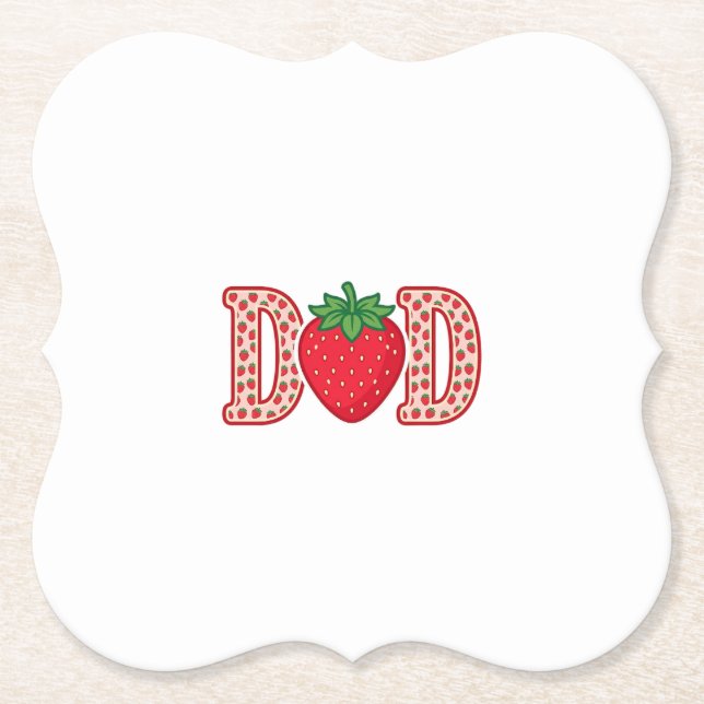 Dessous-de-verre En Papier Conception de chemise vectorielle lettrage fraise  (Devant)