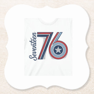 Dessous-de-verre En Papier Conception de chemise vectorielle patriotique Vint