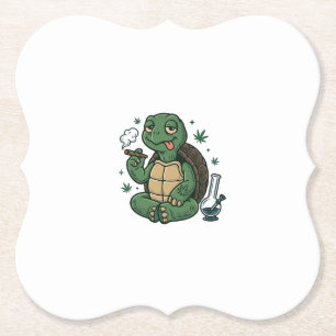 Dessous-de-verre En Papier Conception de chemise vectorielle tortue stonée vi