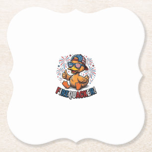 Dessous-de-verre En Papier Conception de chemise vintage canard patriotique F