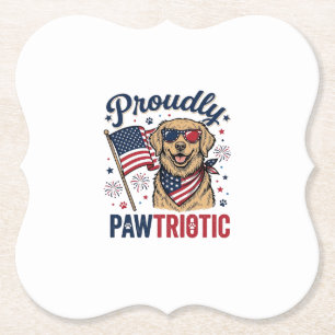 Dessous-de-verre En Papier Conception de chemise vintage patriotique pour chi
