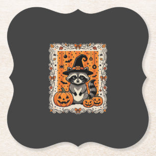 Dessous-de-verre En Papier Conception de citrouille d'Halloween de raton lave