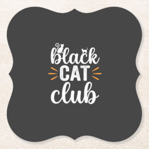 Dessous-de-verre En Papier Conception de la fête d'Halloween du Club Chat Noi