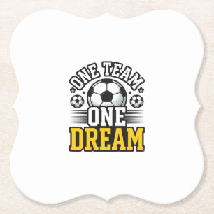 Dessous-de-verre En Papier Conception de maillot de football Vintage One Team