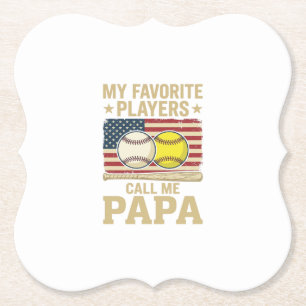 Dessous-de-verre En Papier Conception de maillot de joueurs de baseball de so