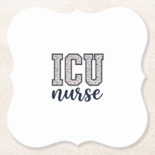 Dessous-de-verre En Papier Conception de maillot universitaire floral d'infir