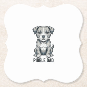 Dessous-de-verre En Papier Conception de t-shirt de chien de gravure vintage