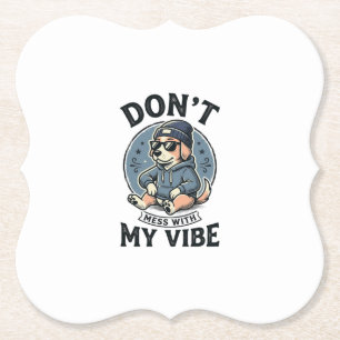 Dessous-de-verre En Papier Conception de T-Shirt Vector Vintage Vibe de Chien