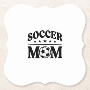 Dessous-de-verre En Papier Conception de vecteur de chemise de maman de footb