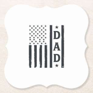 Dessous-de-verre En Papier Conception de vecteur de drapeau américain de papa