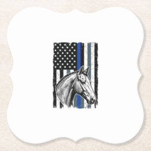 Dessous-de-verre En Papier Conception de vecteur de drapeau de cheval de lign