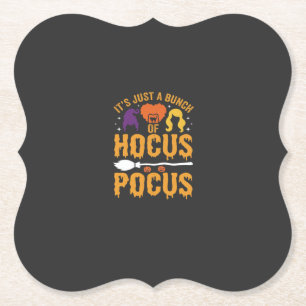 Dessous-de-verre En Papier Conception de vecteur de sorcière de Hocus Pocus H